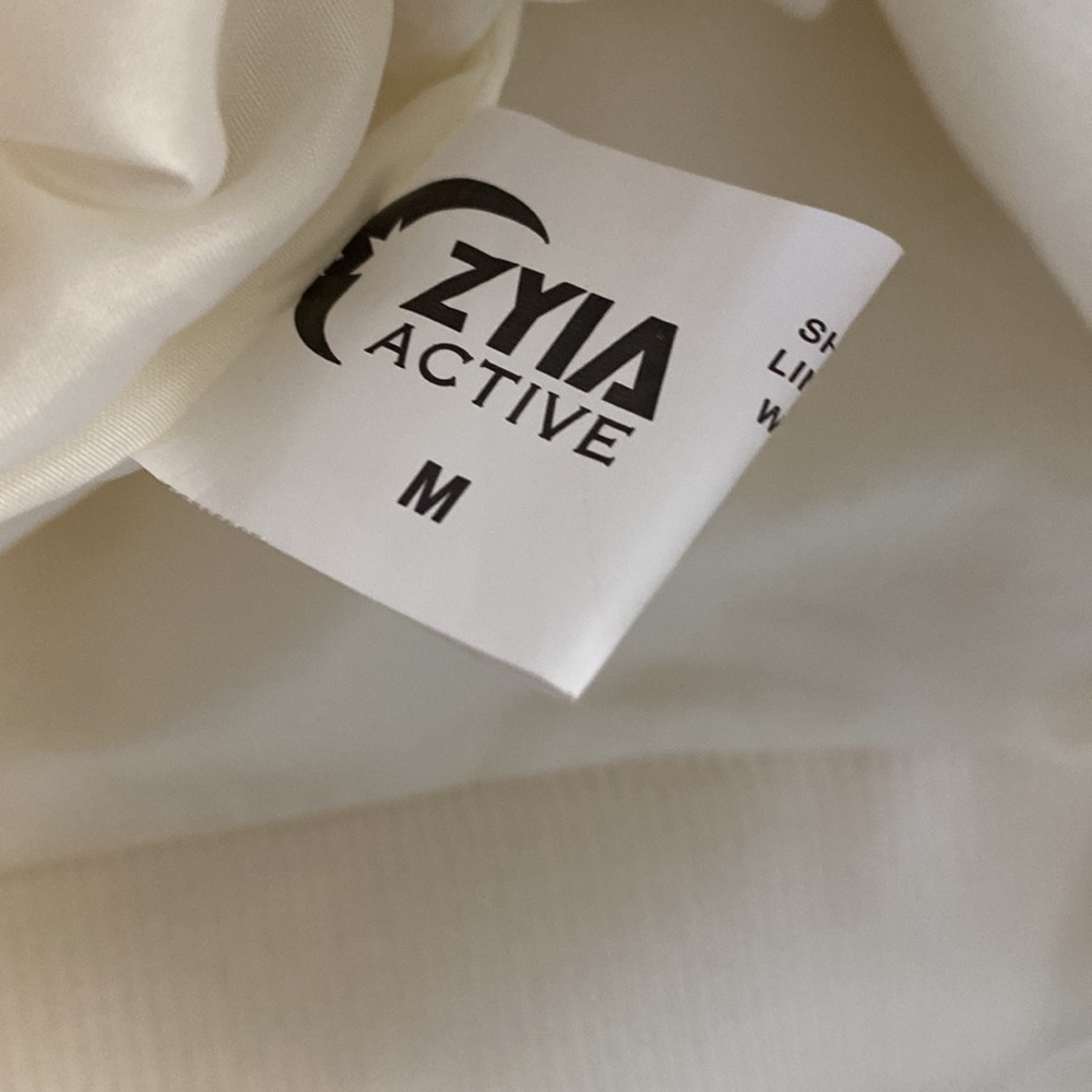 🩶5/$30 ZYIA Active Cream Fleece Teddy Sherpa Hooded Vest w/ Pockets Size Medium - Picture 6 of 8